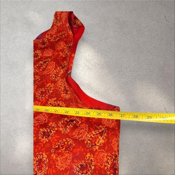 IMPRESSIONS Vintage 1990s Red/Orange Floral Reversible Maxi Dress NWT Size 3X - Picture 12 of 14